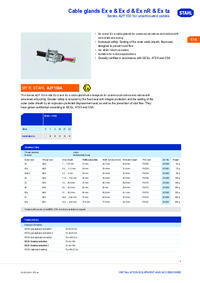 Thumbnail of document Ex product overview cable glands ex e ex d ex nr ex ta a2f100 en gb rstahl 20132